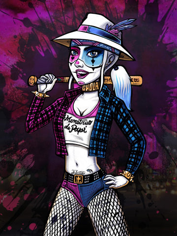 DC Chola Harley Quinn Digital Art Print