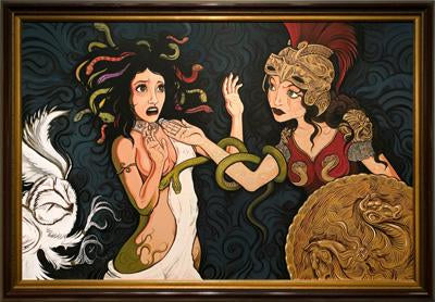 Medusa Athena Fine Art Painting